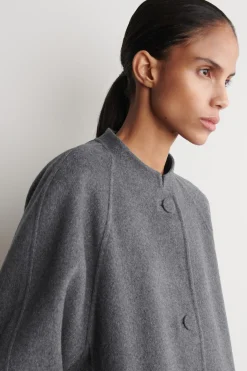 ABGERUNDETE JACKE AUS DOUBLEFACE-WOLLE