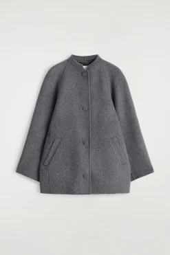 ABGERUNDETE JACKE AUS DOUBLEFACE-WOLLE