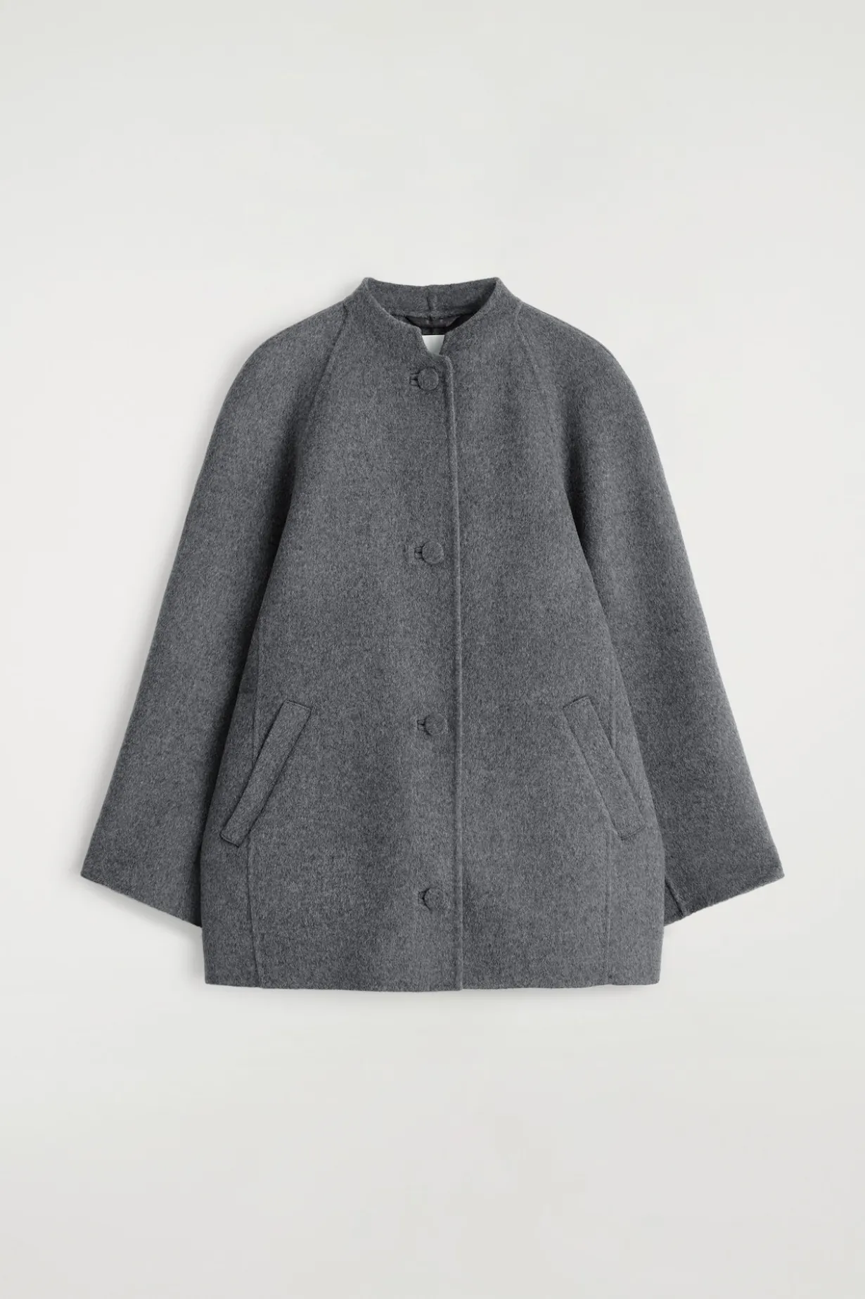 ABGERUNDETE JACKE AUS DOUBLEFACE-WOLLE
