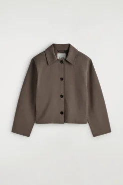 ABGERUNDETE JACKE AUS JERSEY