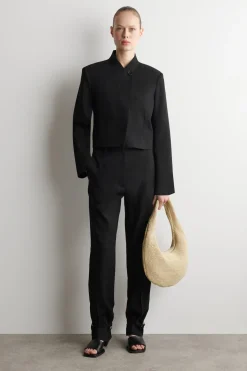 ABGERUNDETE SCHULTERTASCHE - STROH