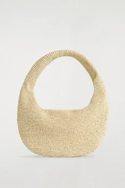 ABGERUNDETE SCHULTERTASCHE - STROH