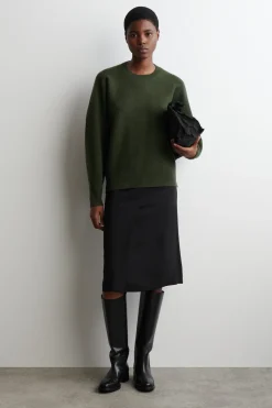 ABGERUNDETER PULLOVER AUS DOUBLEFACE-WOLLE