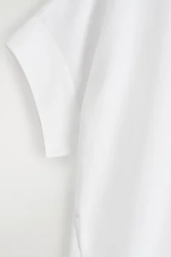 ABGERUNDETES HEMDKLEID AUS LEINEN-BAUMWOLL-MIX