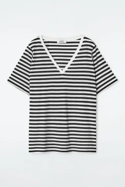 ALLTAGS-T-SHIRT MIT V-AUSSCHNITT
