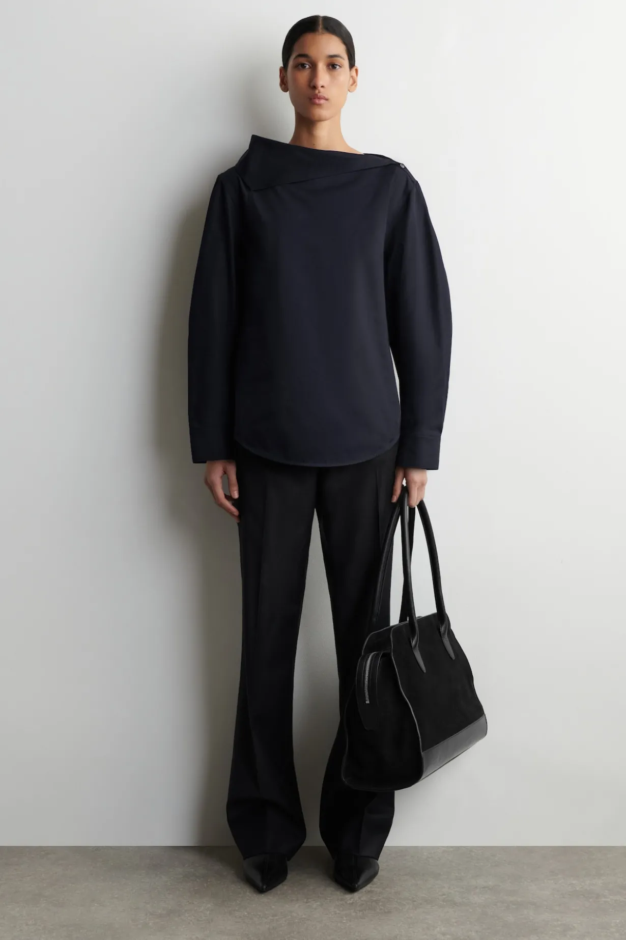 ASYMMETRISCHE BAUMWOLLBLUSE