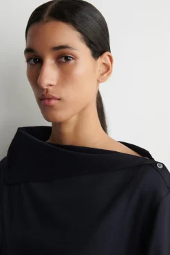 ASYMMETRISCHE BAUMWOLLBLUSE