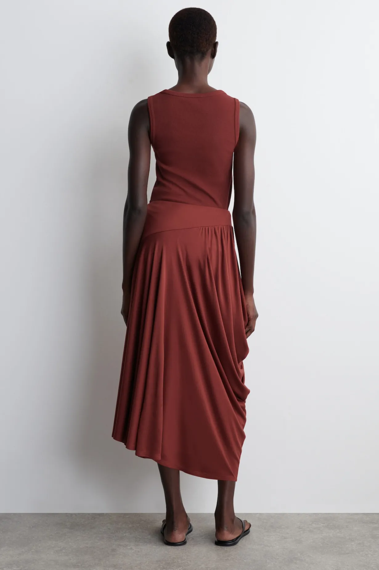 ASYMMETRISCHER DRAPIERTER MIDIROCK