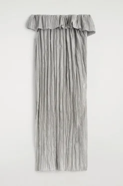 ASYMMETRISCHES SEIDENKLEID MIT FALTEN