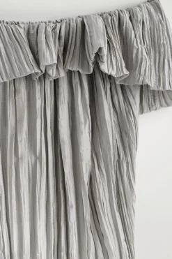 ASYMMETRISCHES SEIDENKLEID MIT FALTEN