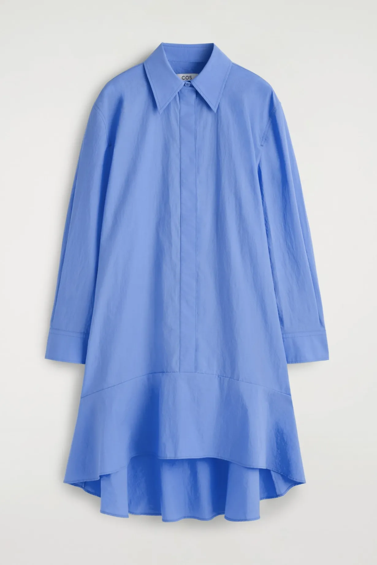 AUSGESTELLTES HEMDKLEID AUS BAUMWOLLE IN MINILÄNGE
