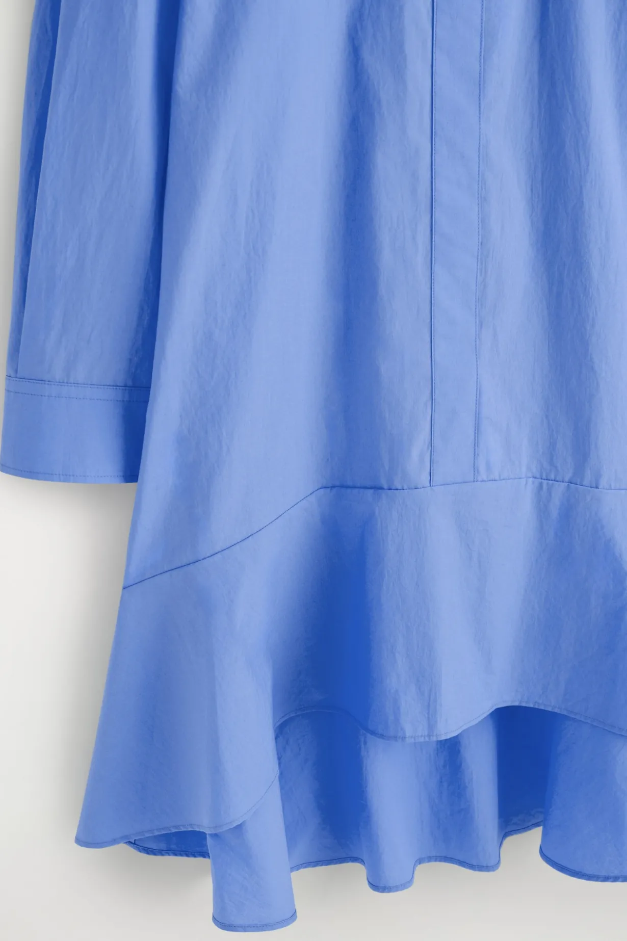 AUSGESTELLTES HEMDKLEID AUS BAUMWOLLE IN MINILÄNGE