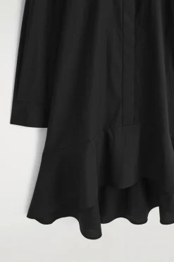 AUSGESTELLTES HEMDKLEID AUS BAUMWOLLE IN MINILÄNGE