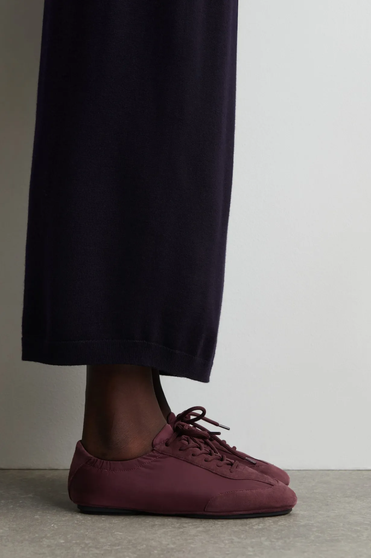 BALLERINAS AUS VELOURSLEDER UND NYLON