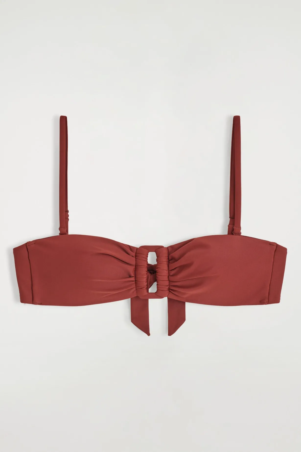 BANDEAU-BIKINIOBERTEIL MIT RAFFUNG
