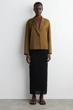 BAUMWOLL-BLAZER MIT EINEM KNOPF