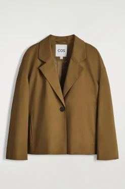 BAUMWOLL-BLAZER MIT EINEM KNOPF