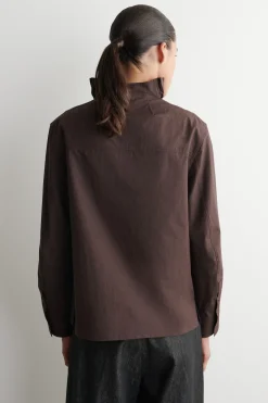 BAUMWOLLBLUSE MIT BIESEN