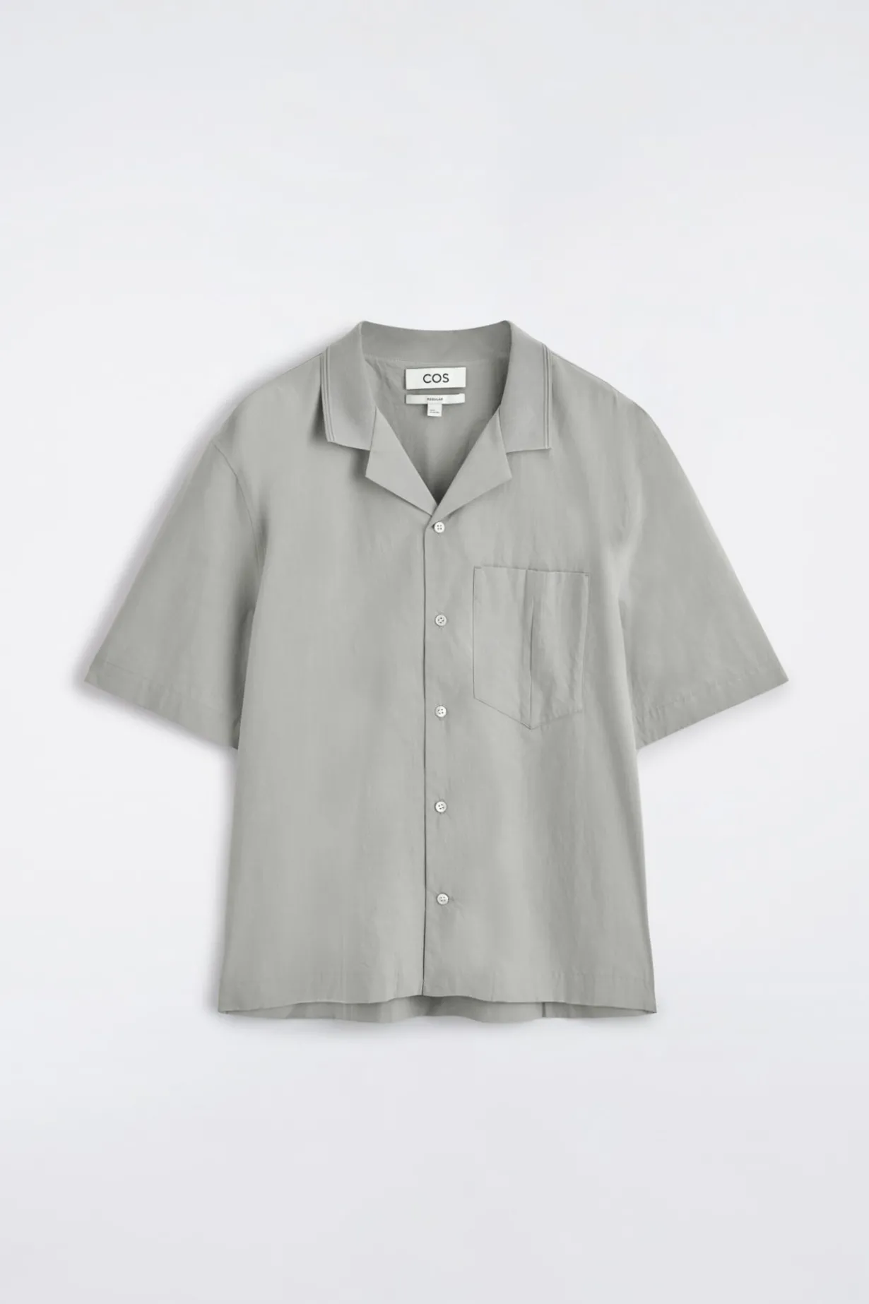 BAUMWOLLBLUSE MIT REVERS-KRAGEN