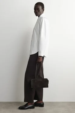 BAUMWOLLBLUSE MIT SCHALKRAGEN