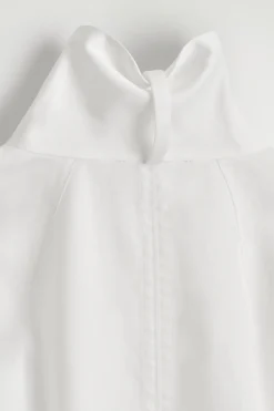 BAUMWOLLBLUSE MIT SCHALKRAGEN