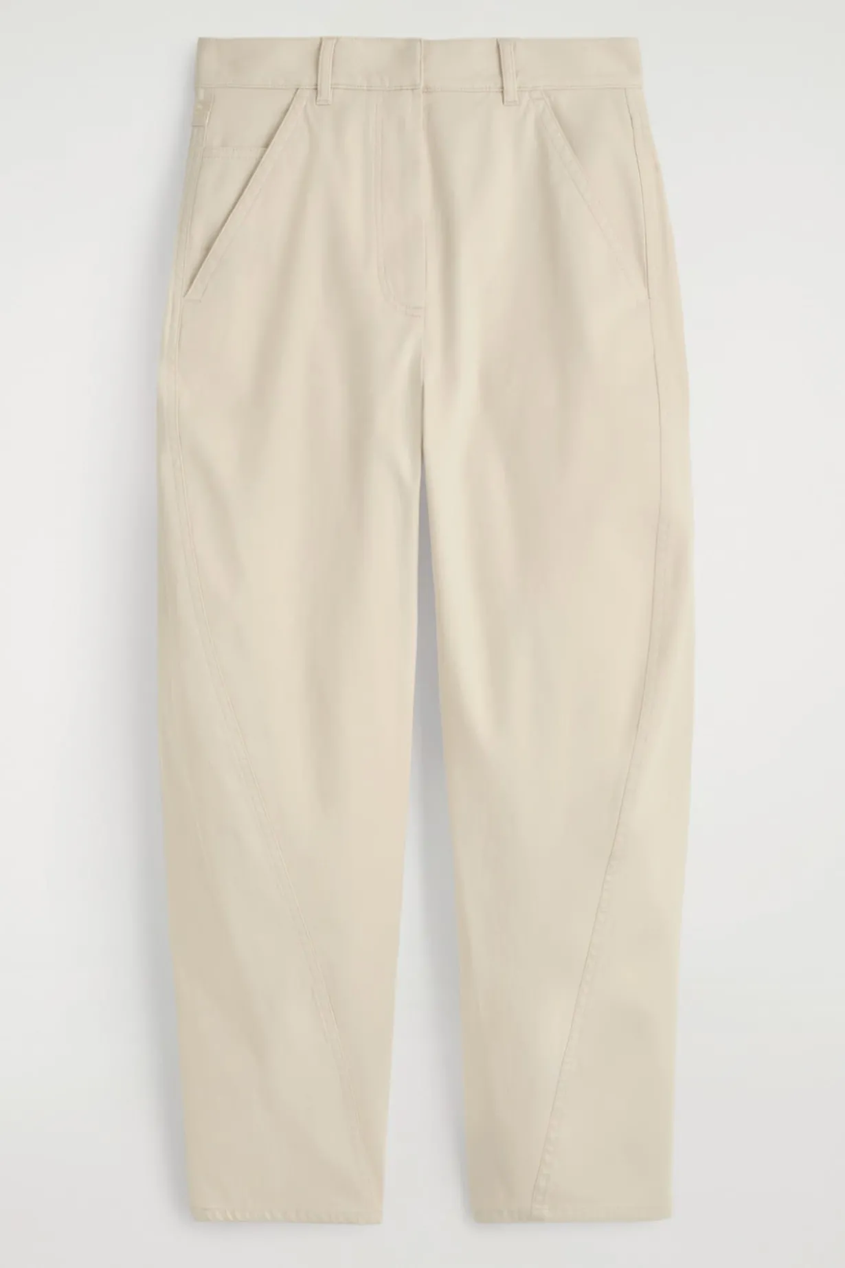 BAUMWOLLHOSE MIT BARREL-BEIN