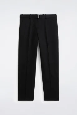 BAUMWOLLHOSE MIT GERADEM BEIN UND GÜRTEL