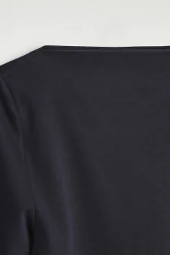 BAUMWOLL-T-SHIRT MIT U-BOOT-AUSSCHNITT
