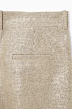 BERMUDASHORTS AUS METALLIC-HOPSACK