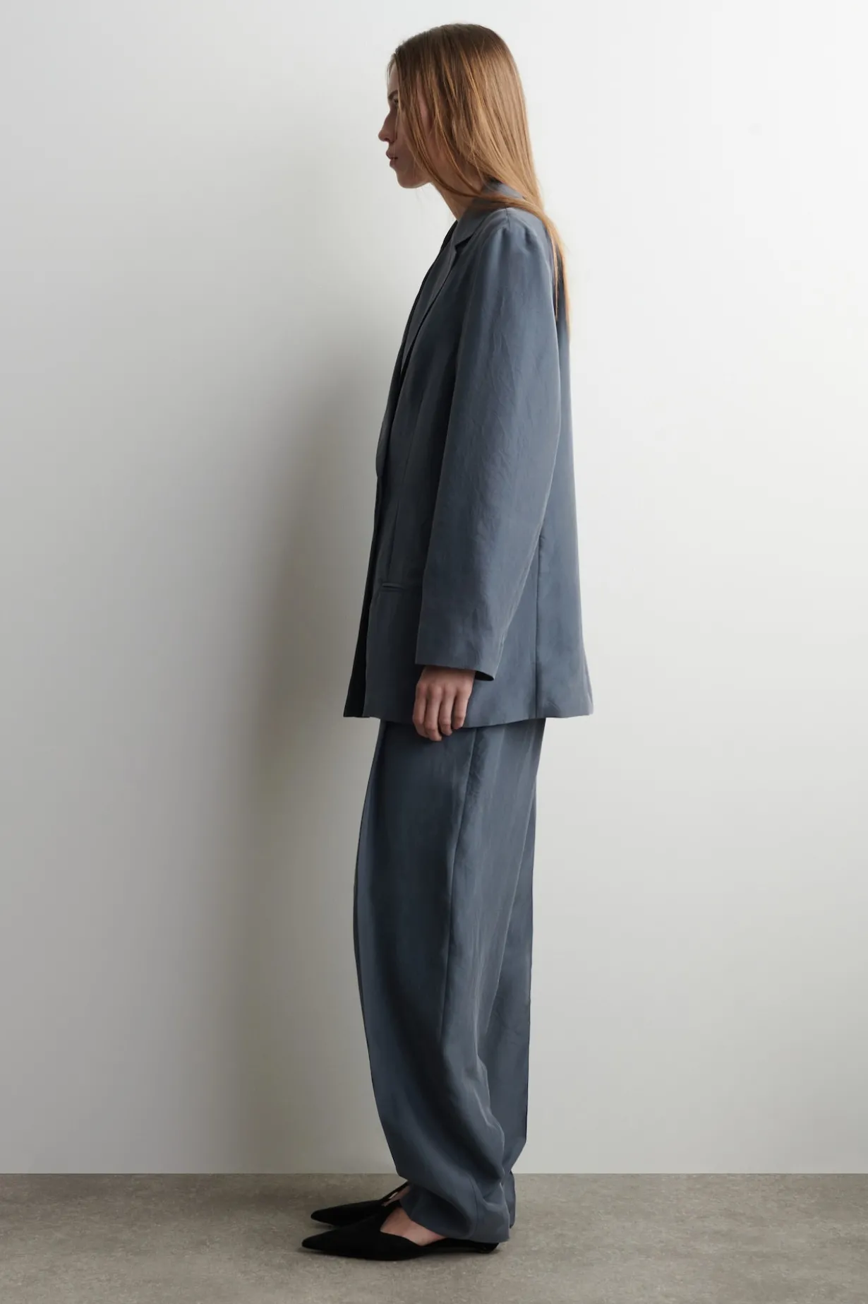 BLAZER AUS SEIDE IN KNITTEROPTIK