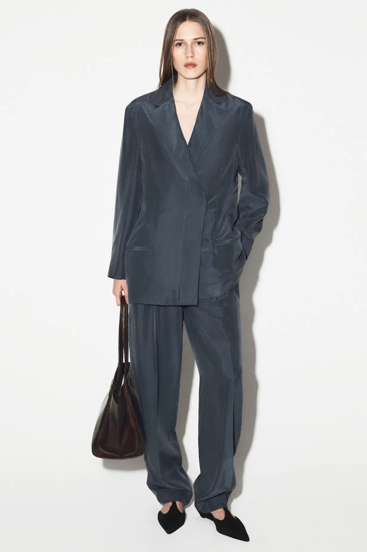 BLAZER AUS SEIDE IN KNITTEROPTIK