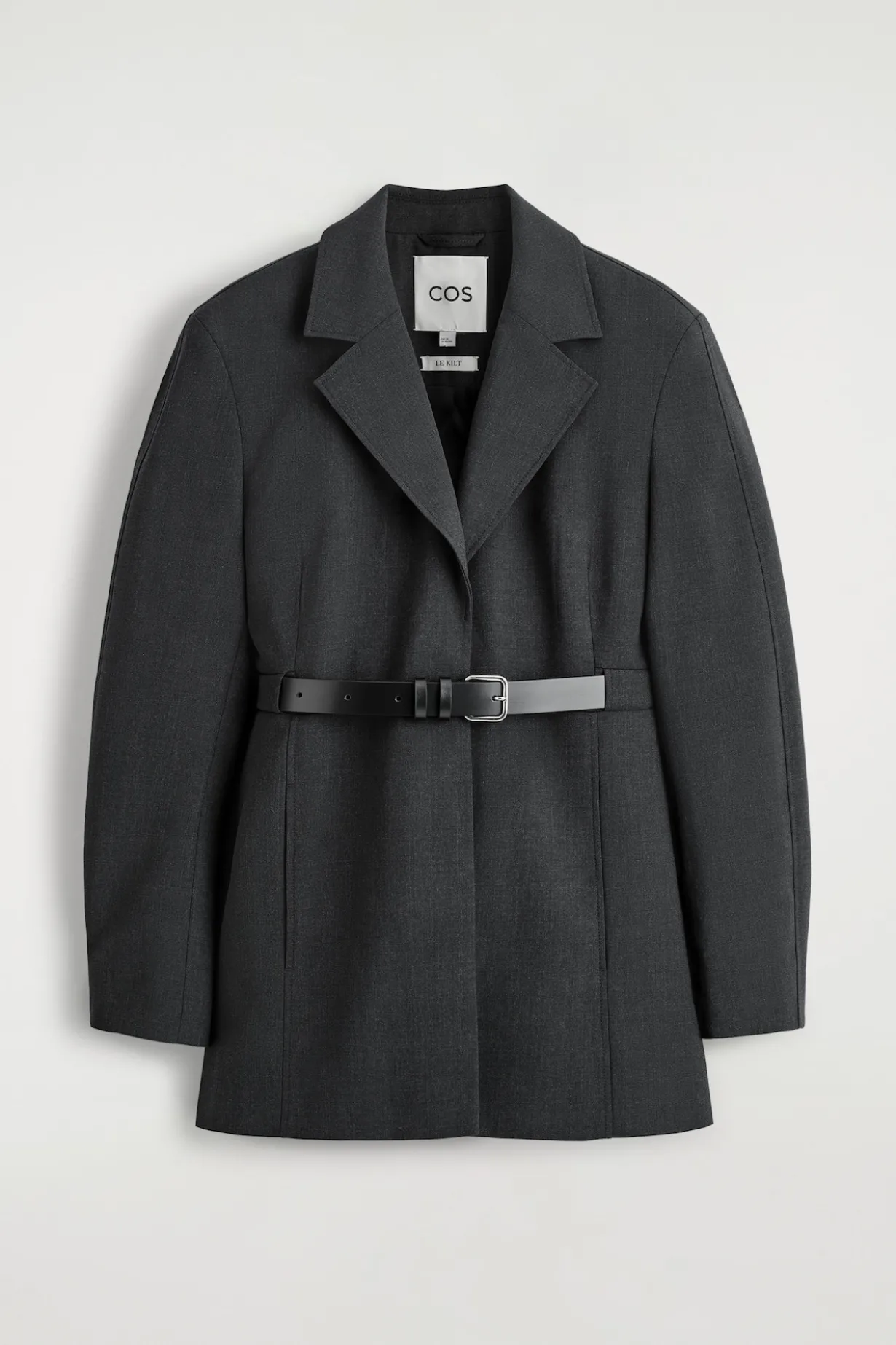 BLAZER AUS WOLL-MIX MIT GÜRTEL