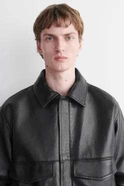 BLOUSONJACKE AUS LEDER
