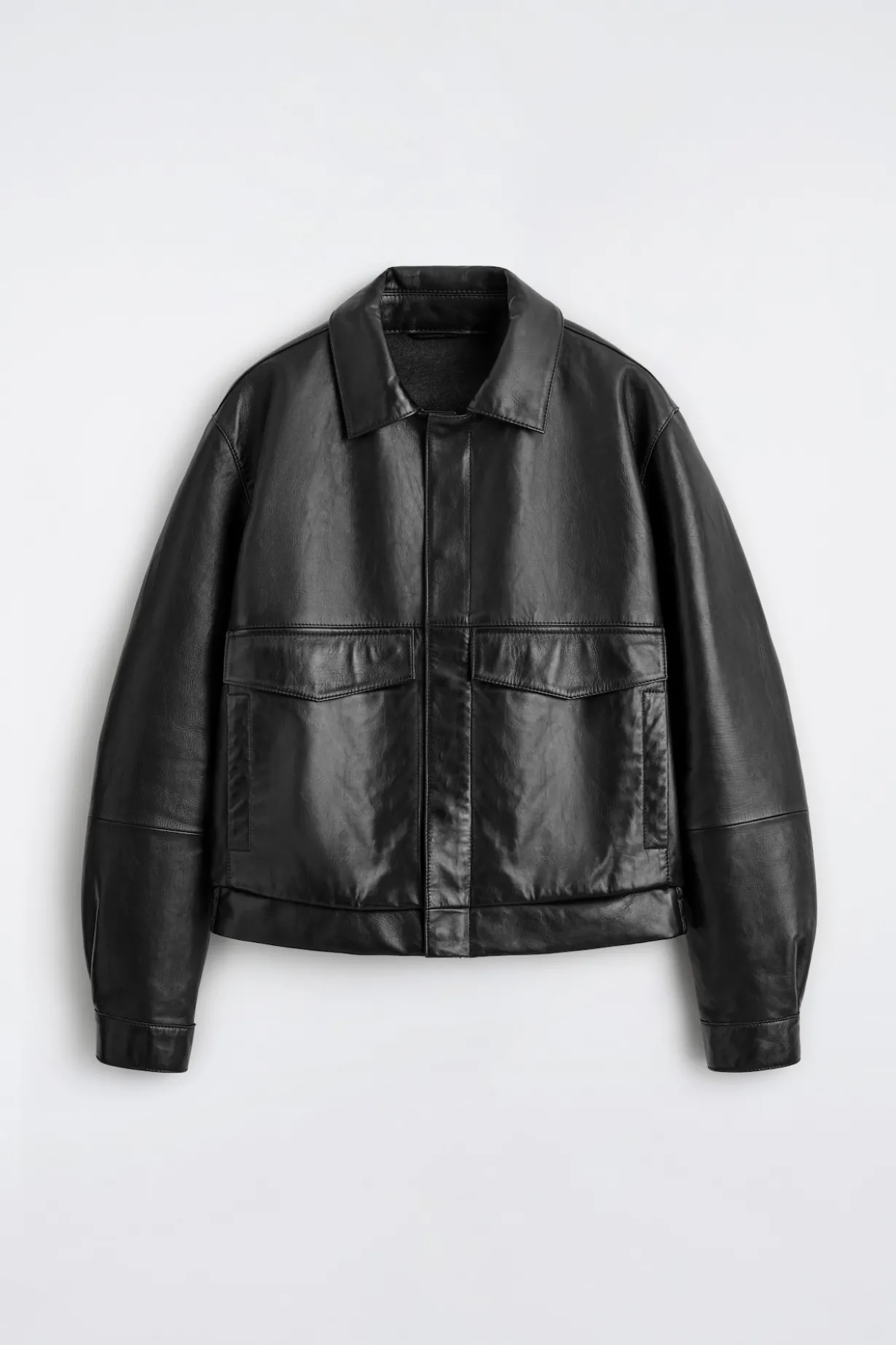 BLOUSONJACKE AUS LEDER