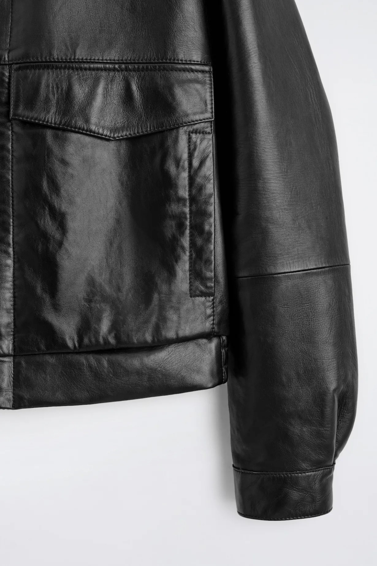 BLOUSONJACKE AUS LEDER
