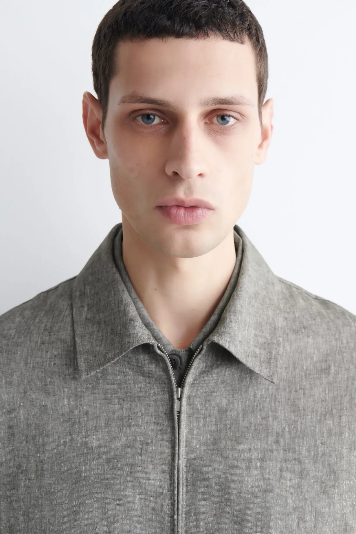 BLOUSONJACKE AUS LEINEN