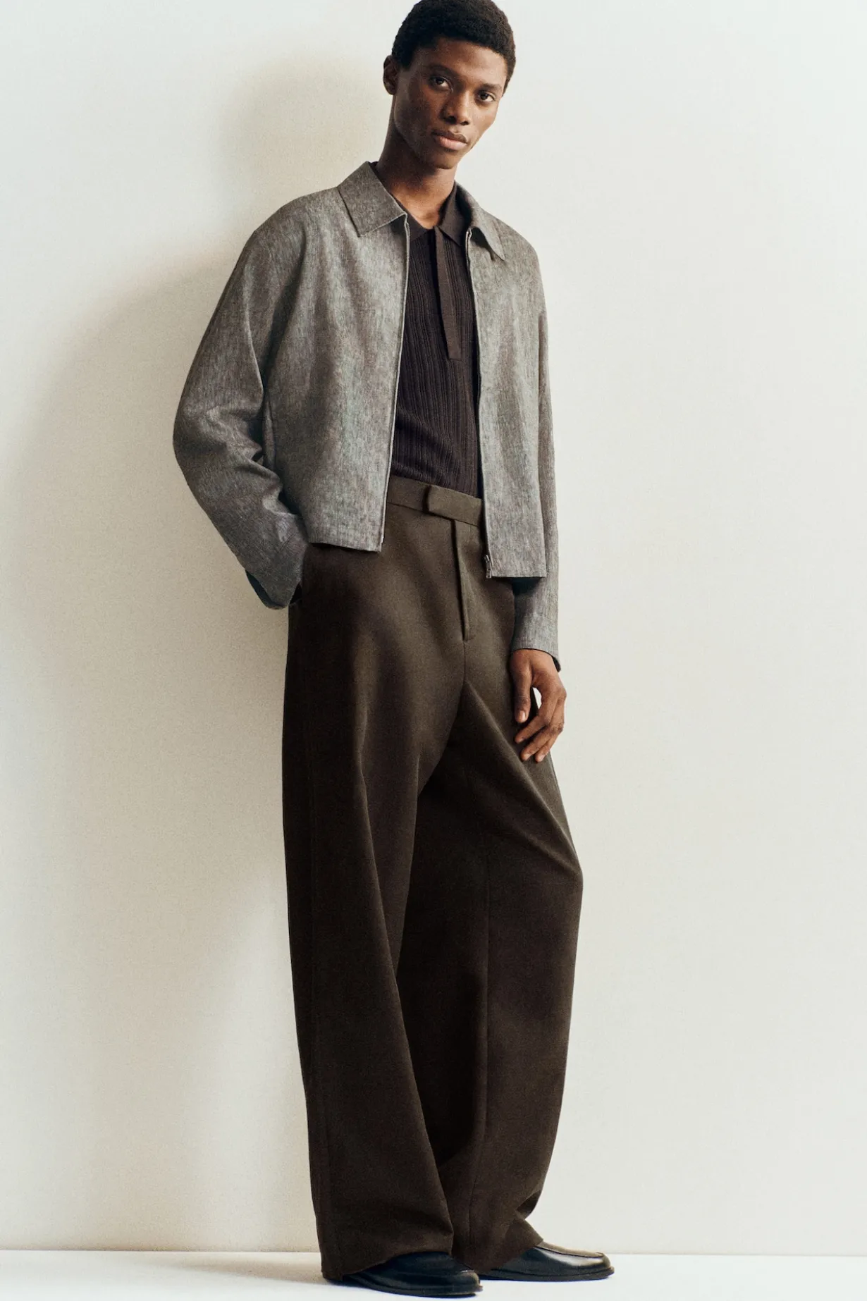 BLOUSONJACKE AUS LEINEN