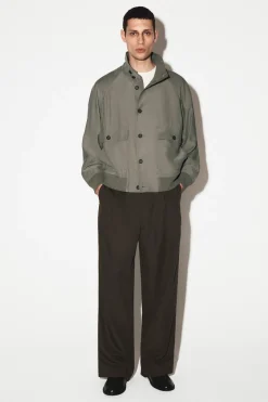 BLOUSONJACKE AUS TWILL MIT STEHKRAGEN