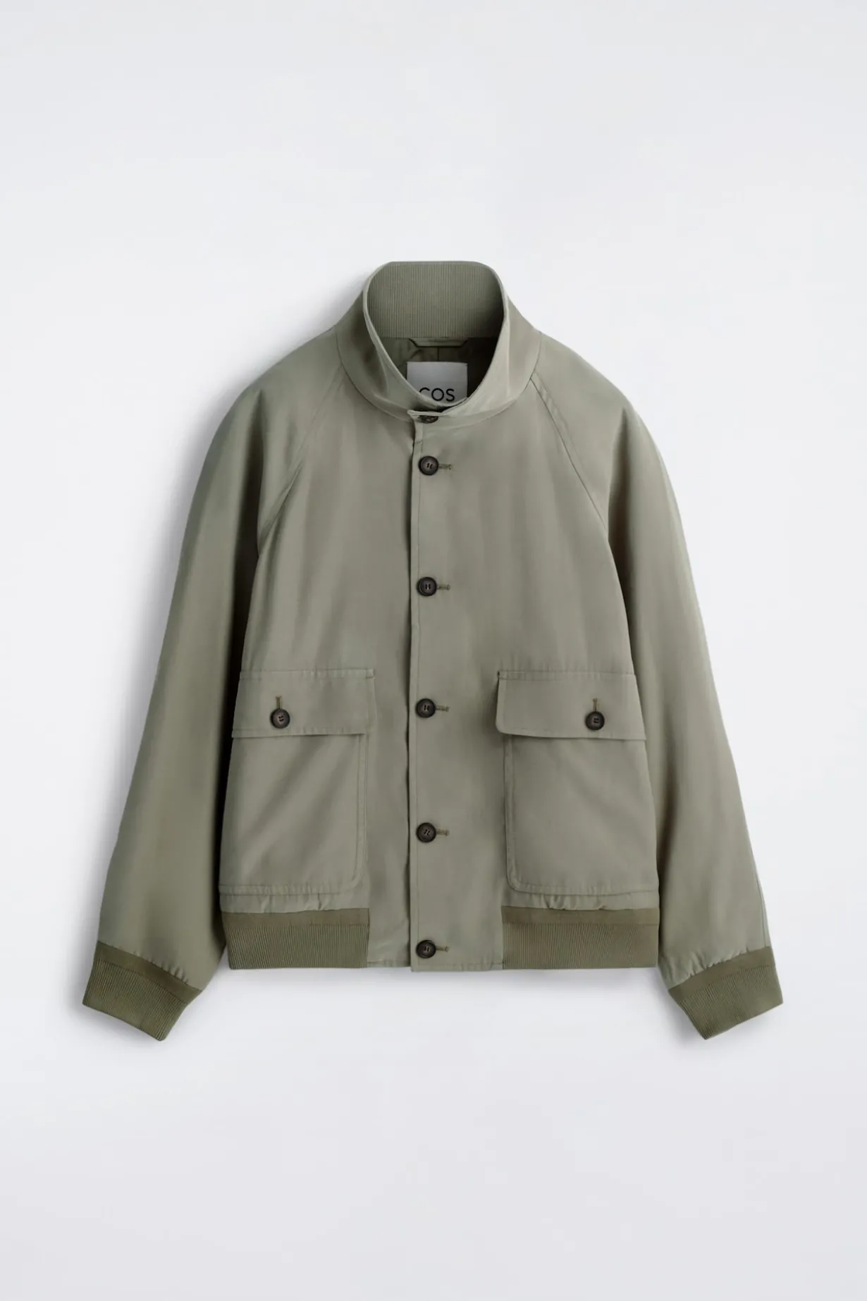 BLOUSONJACKE AUS TWILL MIT STEHKRAGEN