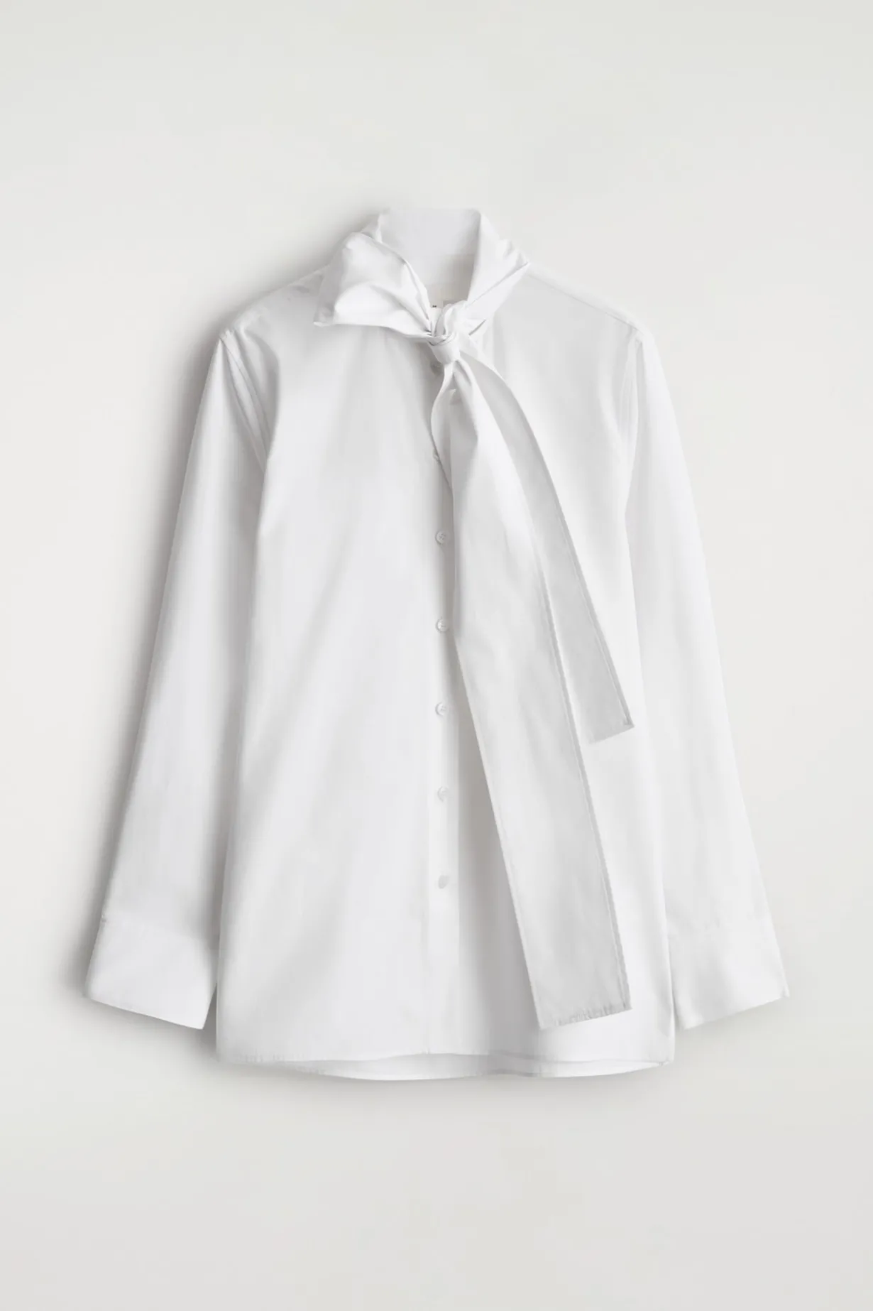 BLUSE AUS BAUMWOLLE MIT SCHLEIFENDETAIL