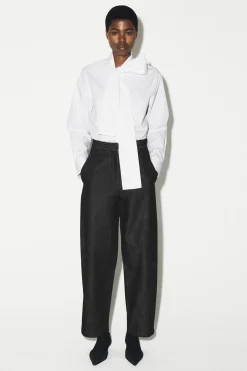 BLUSE AUS BAUMWOLLE MIT SCHLEIFENDETAIL