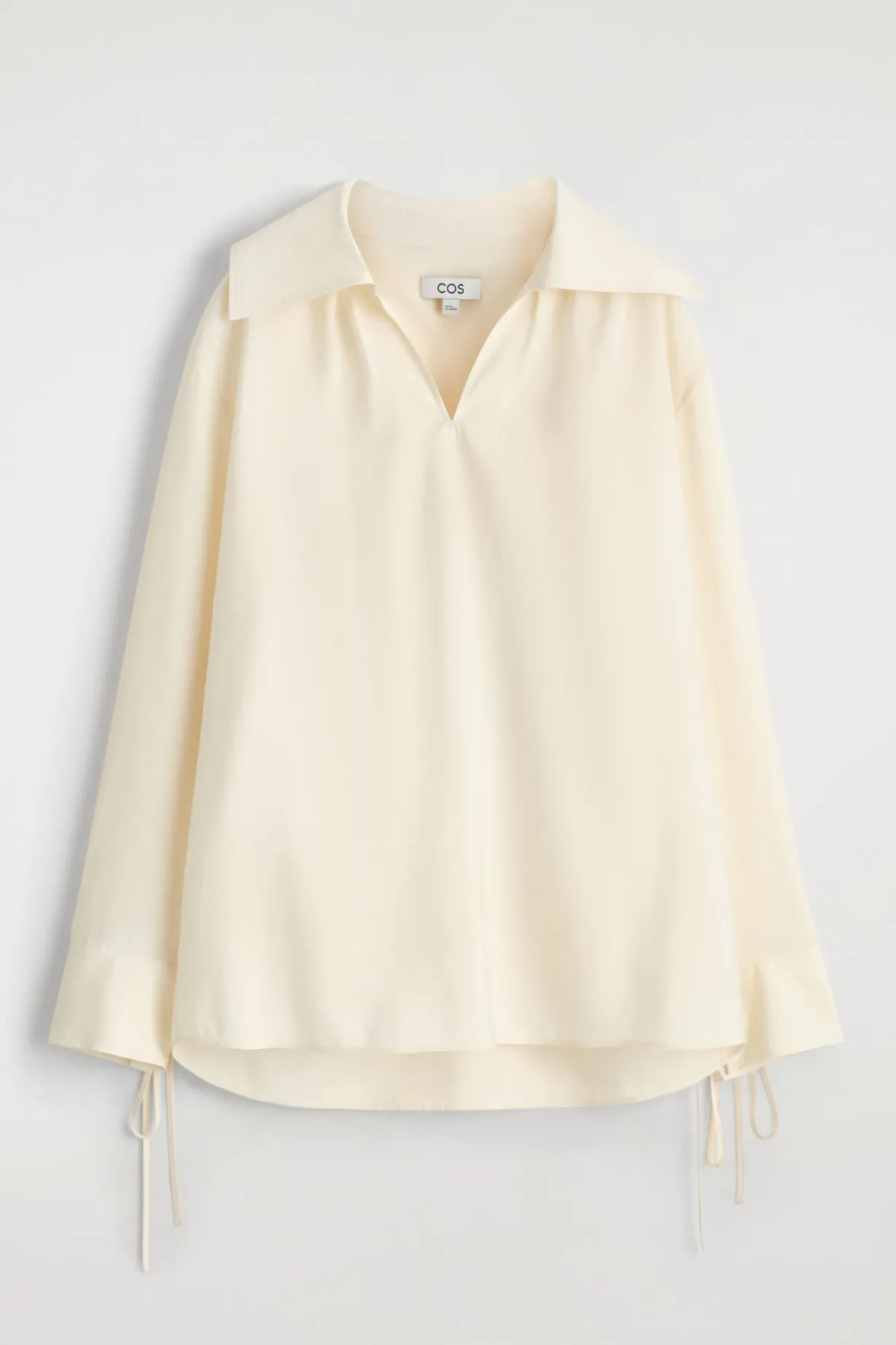 BLUSE AUS MODAL MIT BREITEM KRAGEN