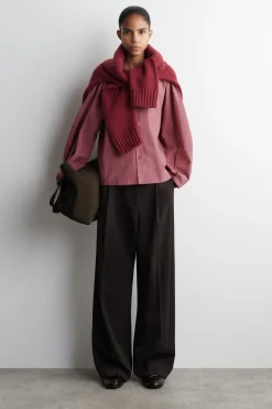 BLUSE AUS PIMA-BAUMWOLLE MIT FALTEN