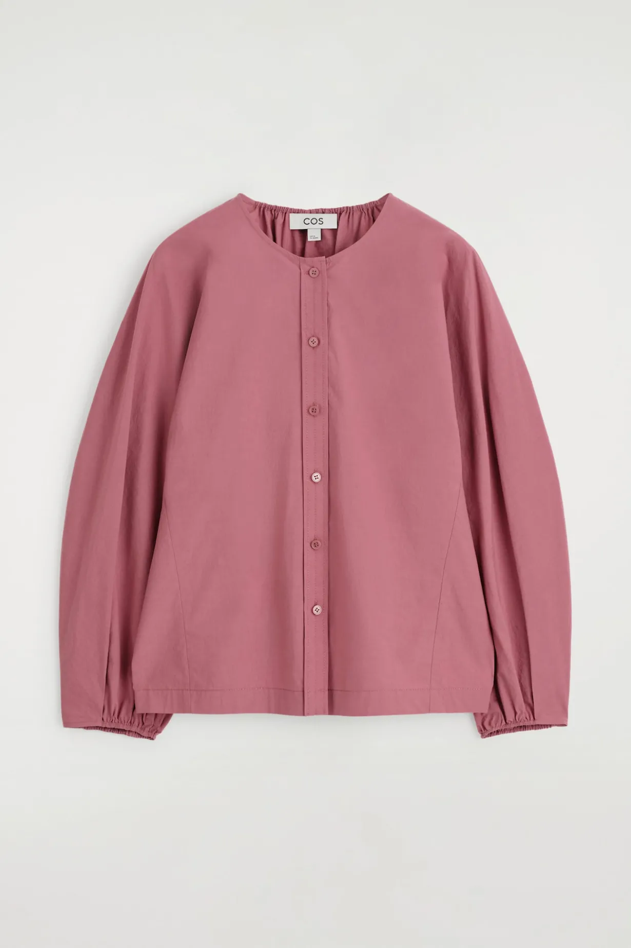 BLUSE AUS PIMA-BAUMWOLLE MIT FALTEN
