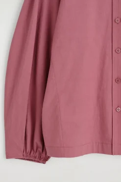 BLUSE AUS PIMA-BAUMWOLLE MIT FALTEN