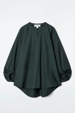 BLUSE MIT BALLONÄRMELN