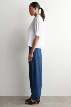 BLUSE MIT GESMOKTEN PUFFÄRMELN