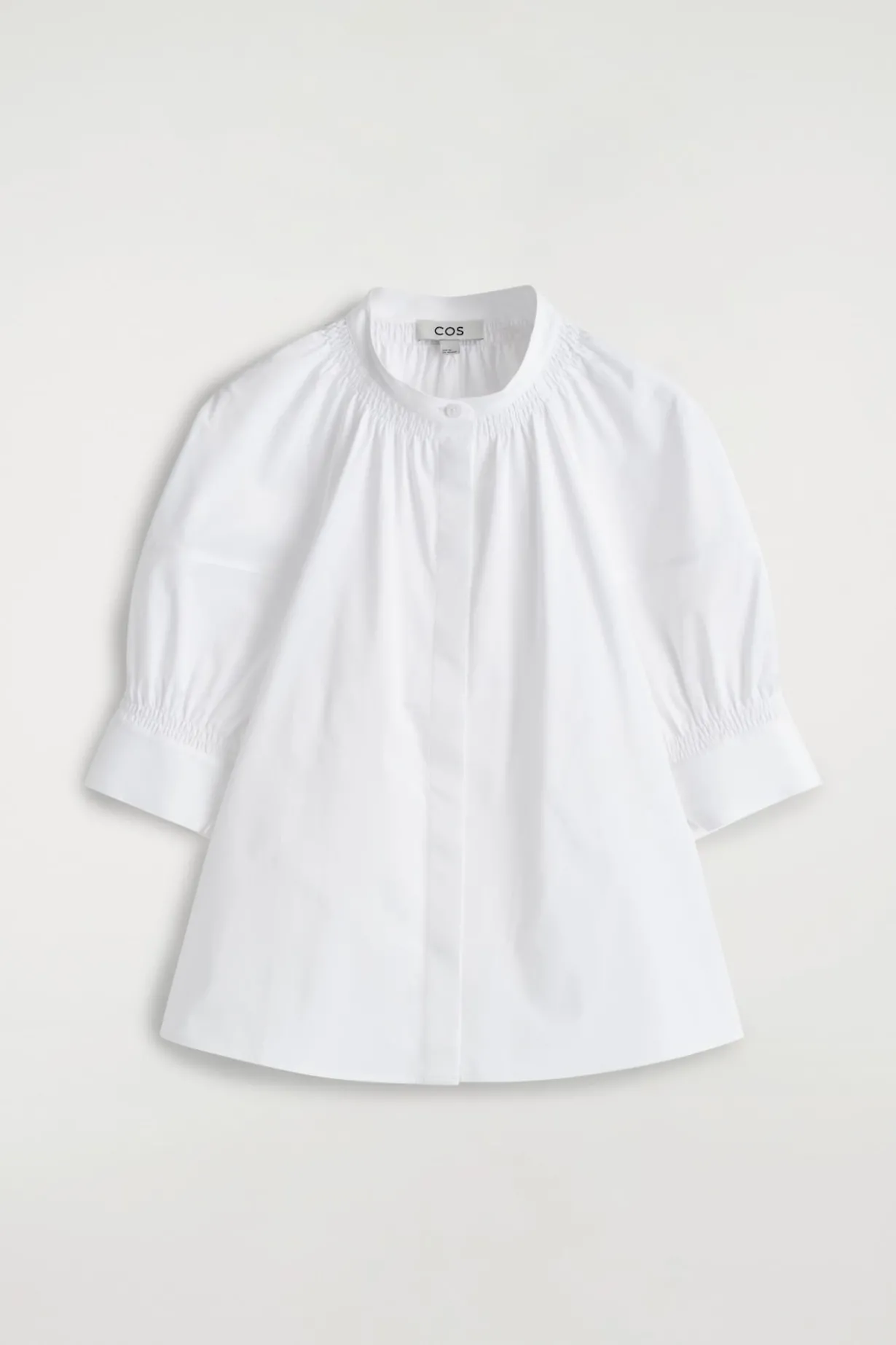 BLUSE MIT GESMOKTEN PUFFÄRMELN