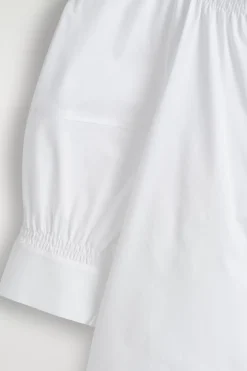 BLUSE MIT GESMOKTEN PUFFÄRMELN