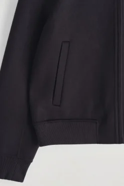 BOMBERJACKE AUS DOUBLEFACE-WOLLE